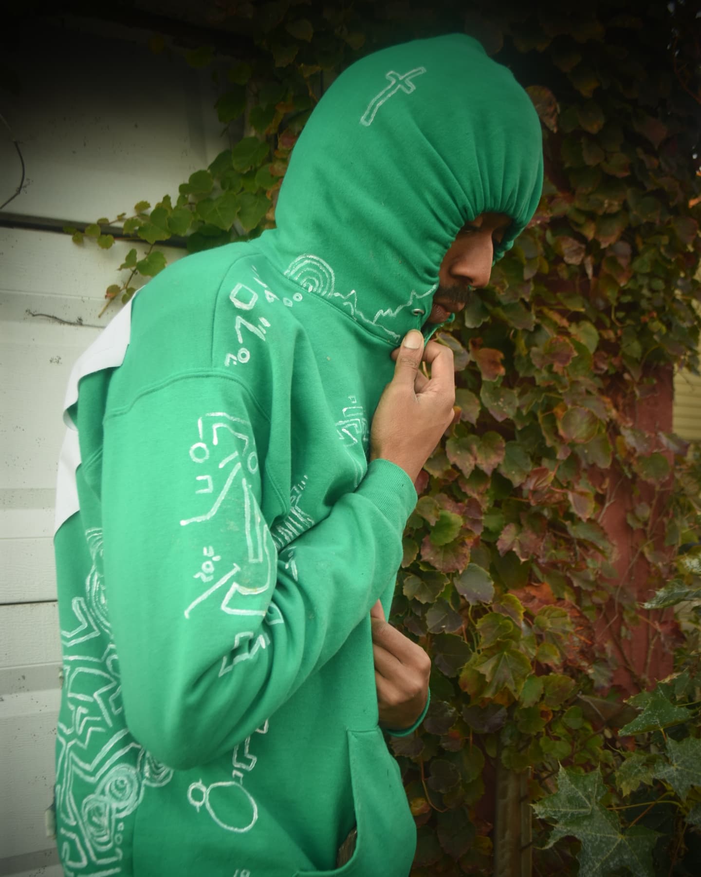 Hooded sweat shirt (GRN)