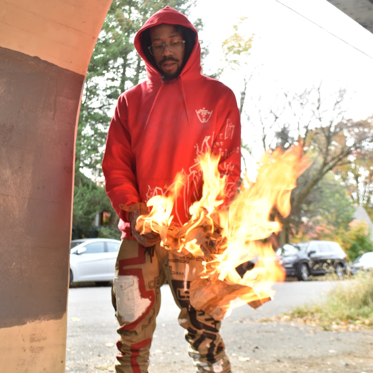 Hooded Sweatshirt (RED)