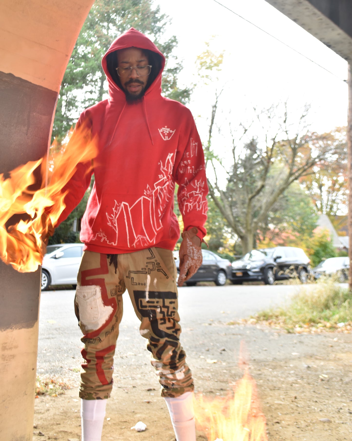 Hooded Sweatshirt (RED)